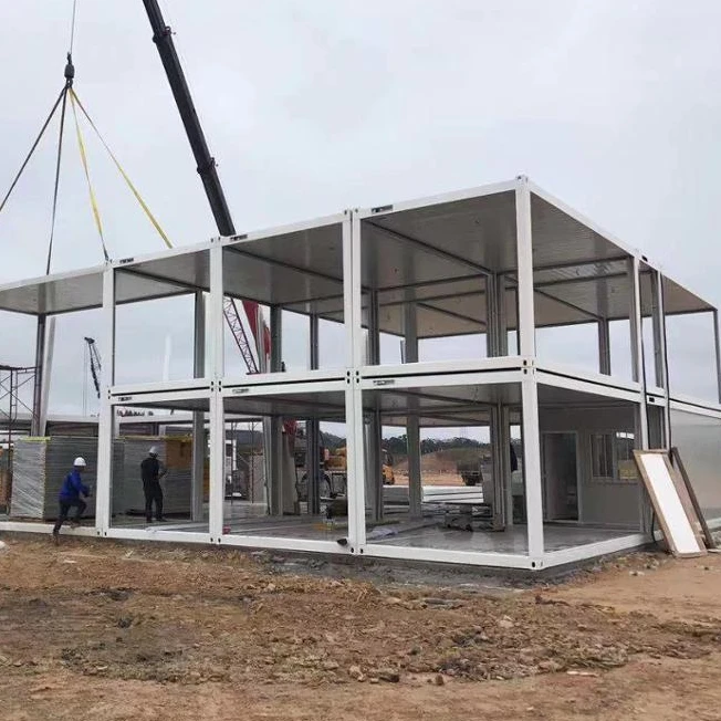 Cheap Prefab Bolt Container Modular House Duplex House Two Storey Container Housing 20 FT Flatpack Homes Prefab House Prices