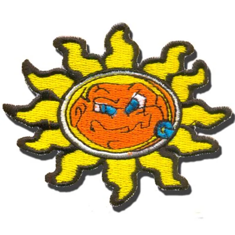 Cheap patch iron on patch custom sew on embroidery patches