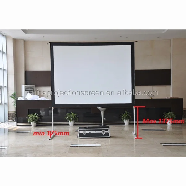 Складной экран для проектора, большая уличная проекция с быстрой рамой, 200 дюйма, с простыней