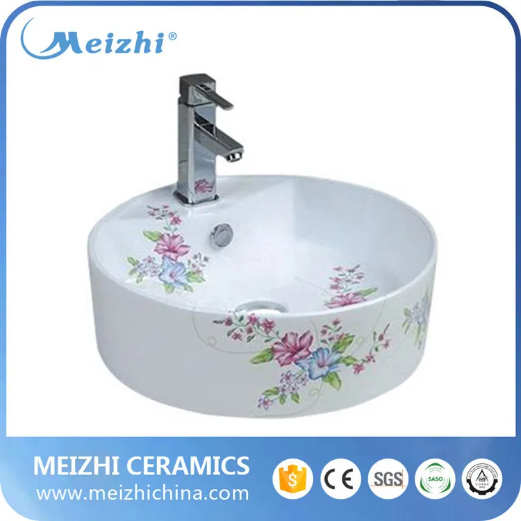 China dining room new model ceramic fancy color wash art basin