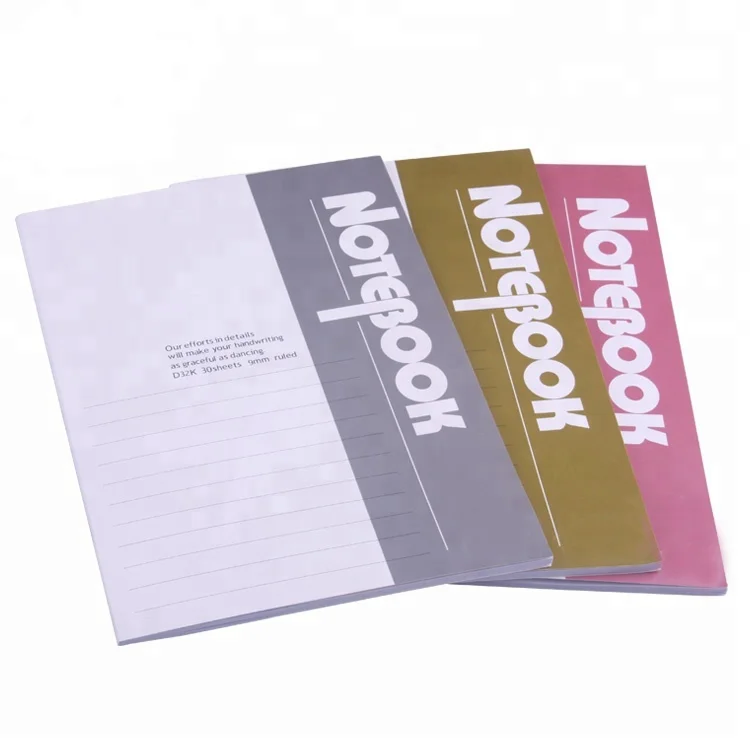 manufacturer hot selling promotional gift cheap sutdent exercise book with custom logo
