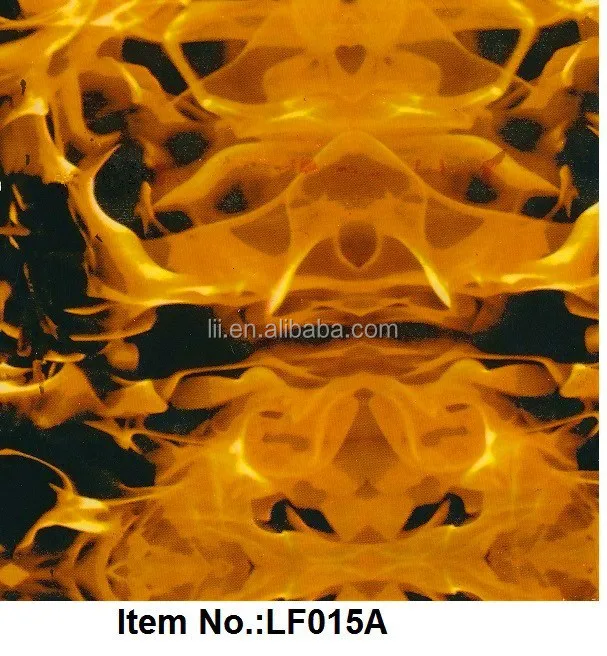 No.LF015A cool flame hydrographic film & water transfer printing film Liquid Image