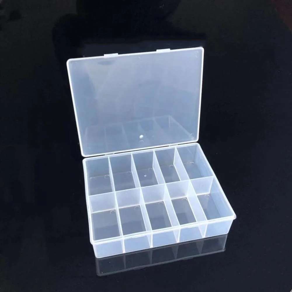 newest nail art 10 grids plastic storage box for nails