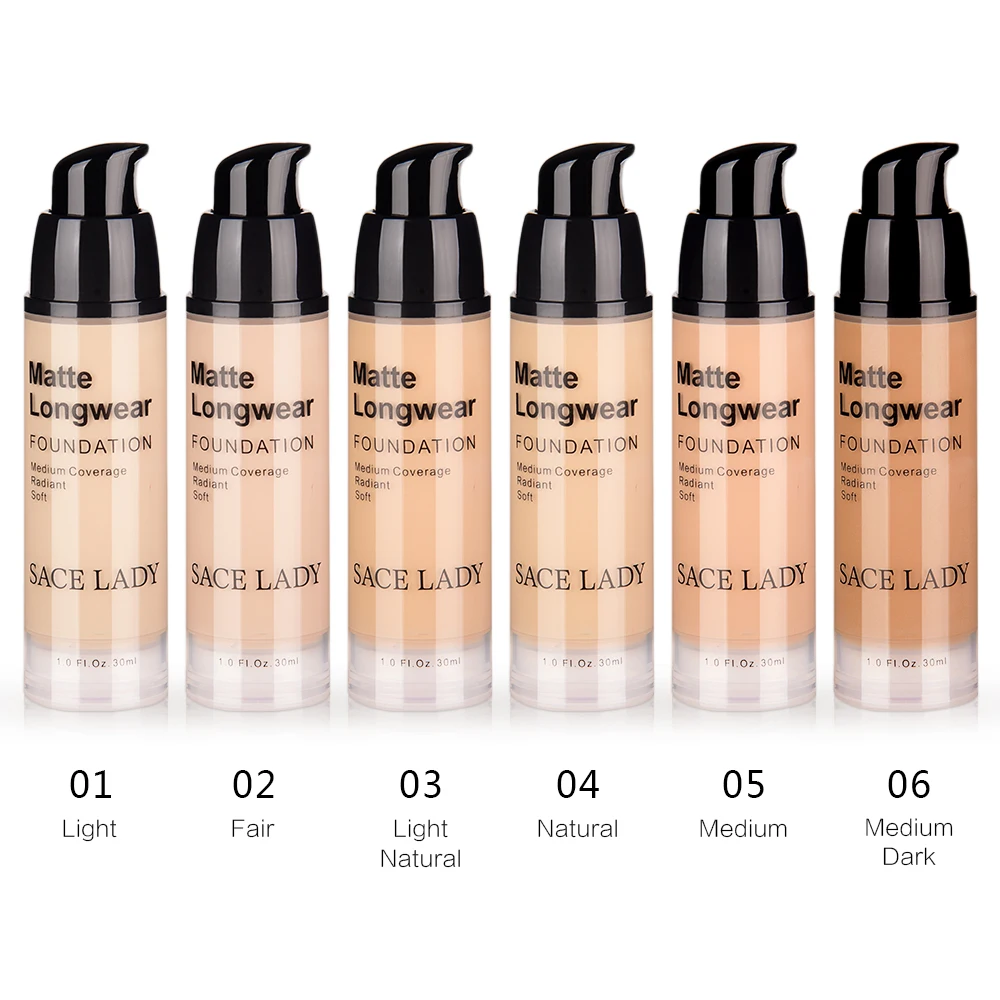 
SACE LADY Makeup Foundation Professional long lasting foundation Lightweight Liquid Foundation SL223 30ml 