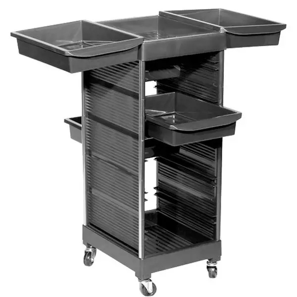 
RC10022 Black Hair Salon Trolley Cart with 5 Layers 