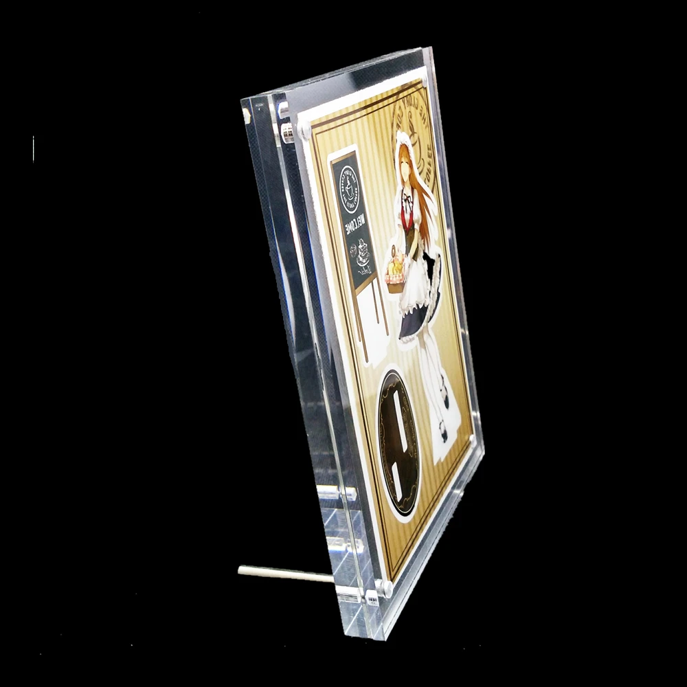 Clear Magnetic Acrylic Photo Frame Customized CD Holder