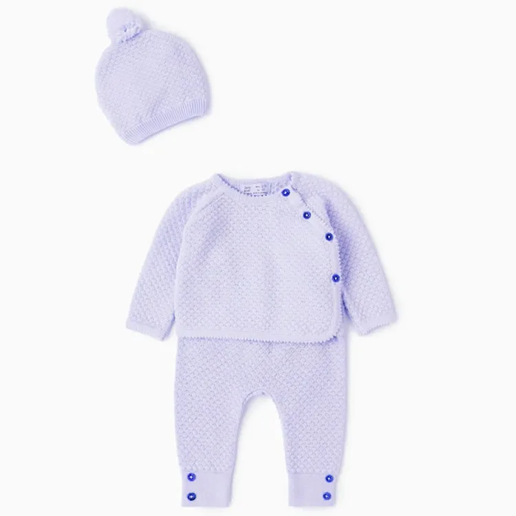 Factory OEM 100% Cotton Knitted Infant Baby Clothing Sets Wholesale China