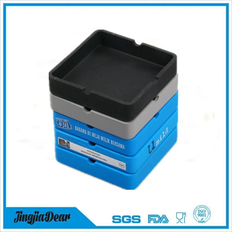 smell proof brand new flexible custom logo print silicone cool ashtrays
