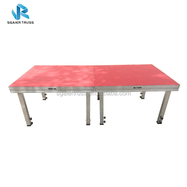 Wooden stackable lighting portable stage for party dance
