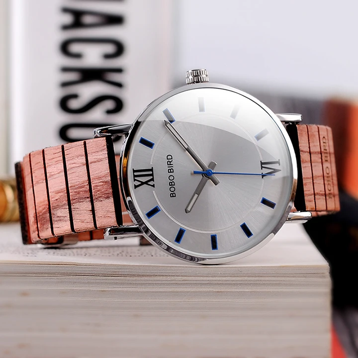 New Design Wood Watch for Men and Women Casual Quartz Watch in Wooden Gift Box