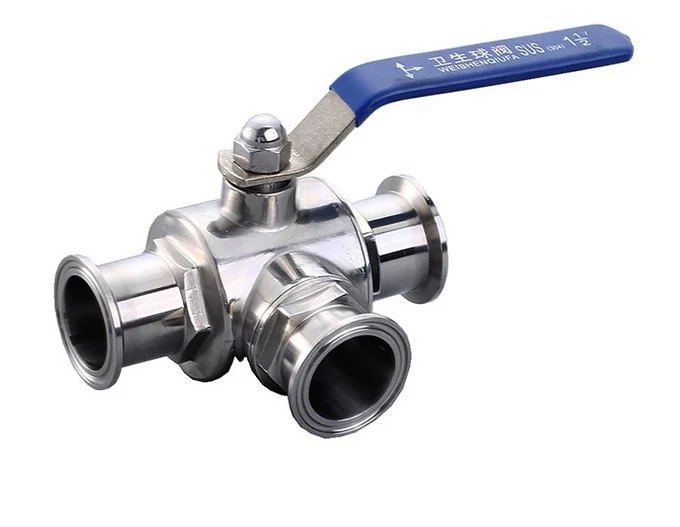 Tello (вращение по часовой стрелке и против часовой стрелки) 3-ходовой шаровой клапан с ручной ручкой