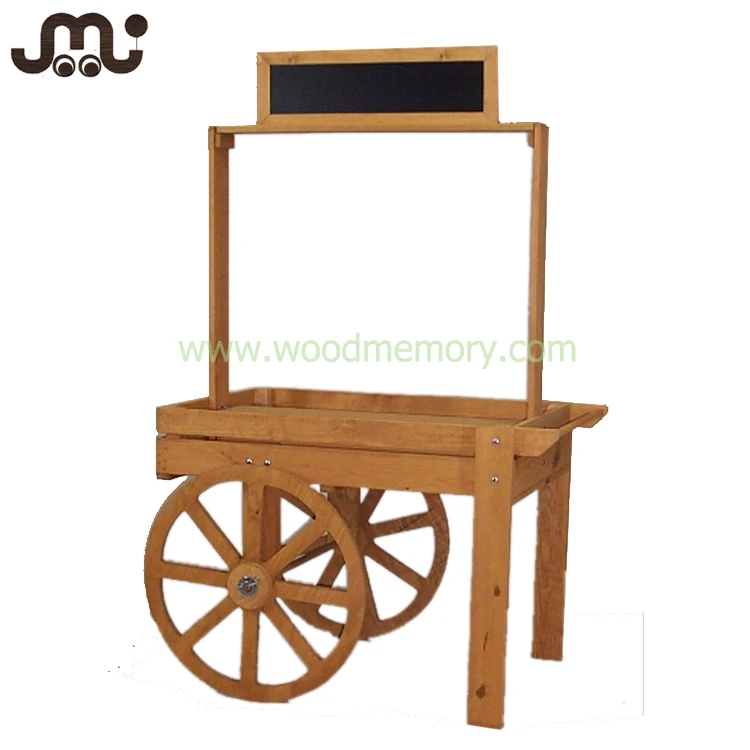 Attractive antique handmade stall wooden cart display