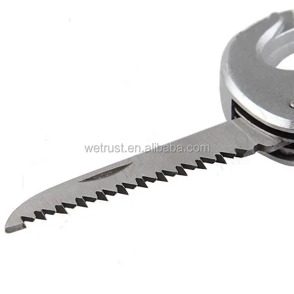 Multifunctional Aluminum Alloy Carabiner Hook Climbing Buckles with Foldable Knife and Screwdriver Carabiner Knife