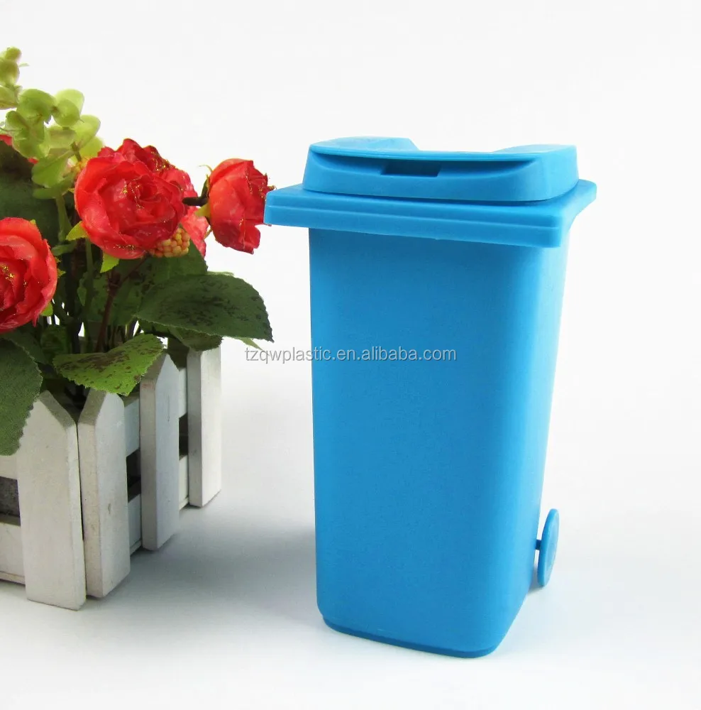 School Used Plastic Mini Desk Wheelie Bin,Pen Holder