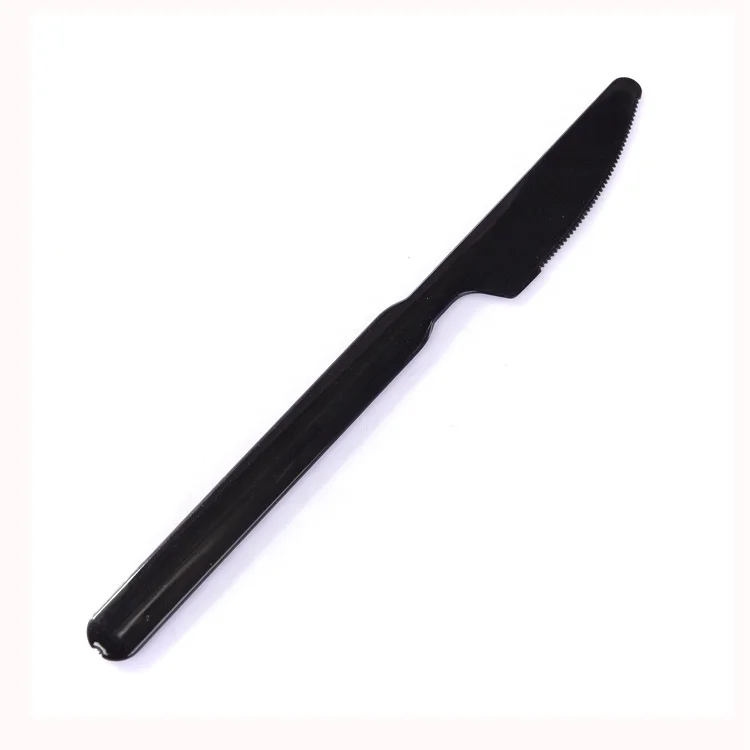 2IN1 Black Wholesale Hard Disposable Plastic Cutlery Set Spoon Fork Knife