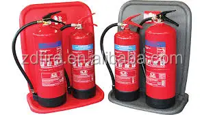 Red single and double fire extinguisher stand,fire fighting equipment