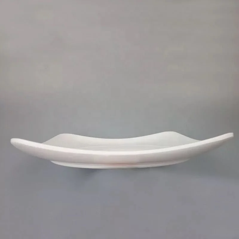 Melamine eco ware white square dinner plates for restaurant