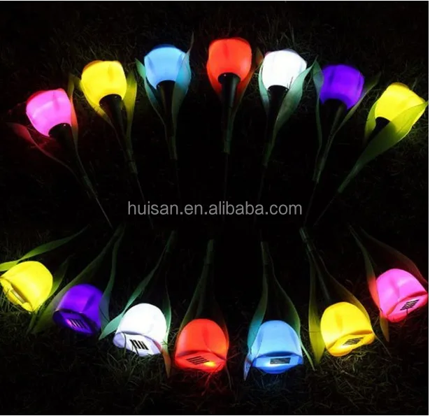 Hot sale Tulip lawn lamp LED outdoor lights solar garden light Tulip Landscape Flower Lamp Stake Lights
