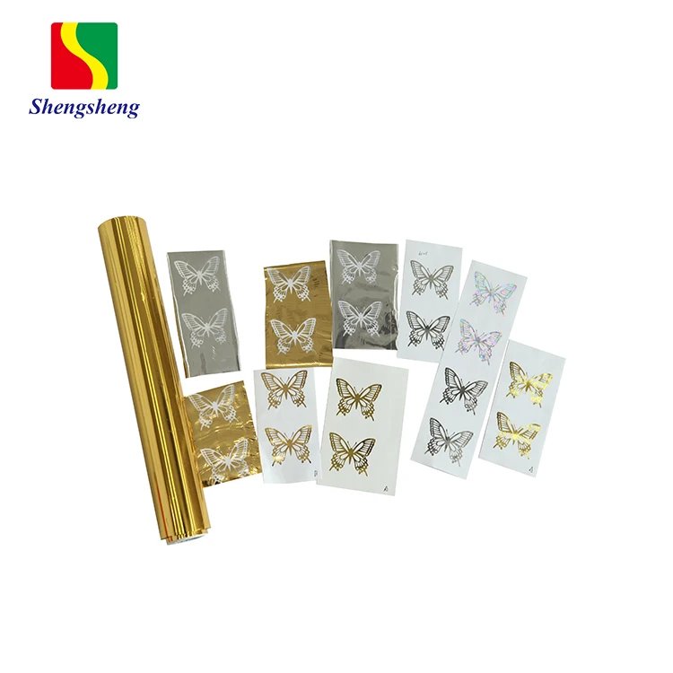 High Quality Customized Gold Silver Butterfly Pattern  Hot Stamping Foil Toner Printing