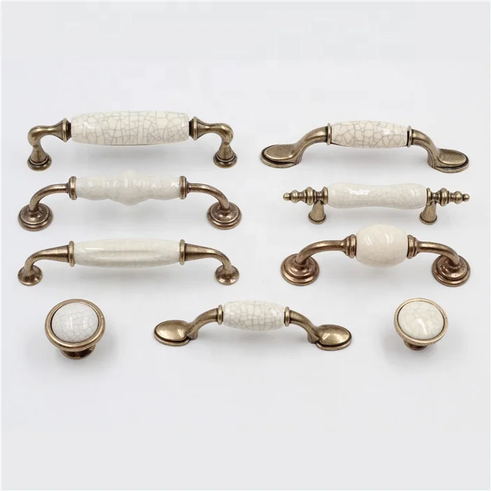 Ceramic Drawer Pulls Antique Kitchen Vintage Knobs and Pulls Handles for Cabinets Ceramic Handle Furniture Handle Traditional