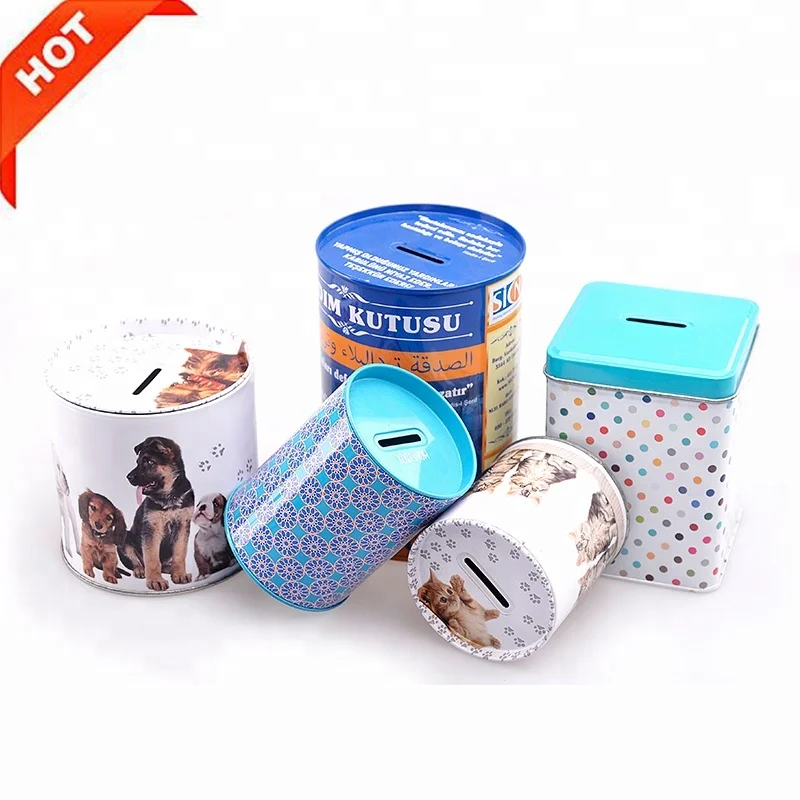 Заводская прямая Оловянная индивидуальная копилка для монет, оптовая продажа, дешевая металлическая копилка, симпатичная розовая свинья копилка