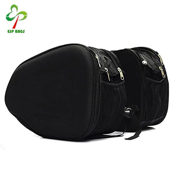 
Versatile waterproof stealth black motorcycle bike side luggage bag 