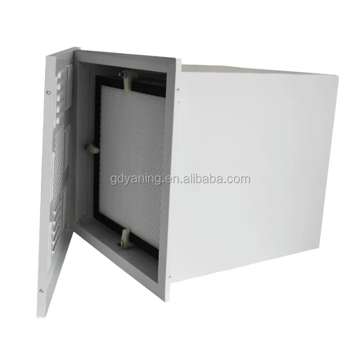 YANING Cleanroom Ceiling Terminal HEPA Filter Box Units With DOP Port
