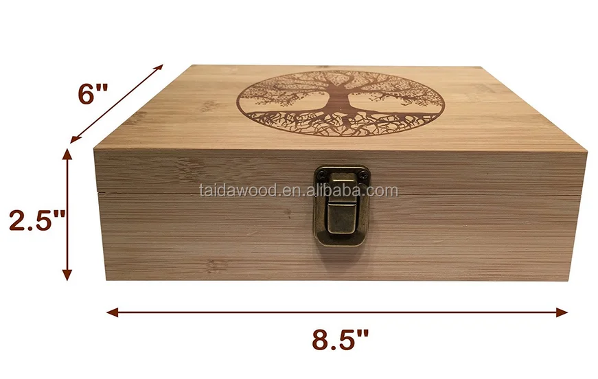 2017 High Quality bamboo box With Compartments, bamboo box For Food/candy/chocolate