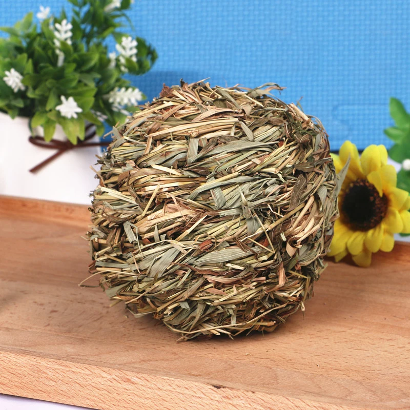 Fun Natural Small Animals Pet Rabbit Carrot Woven Chew Willow Branch Grass Balls Toy