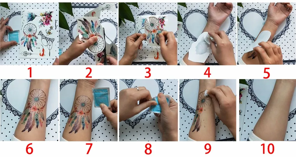 Новые наклейки с большим рисунком для татуировок, рукав для рук KM062 - KM117