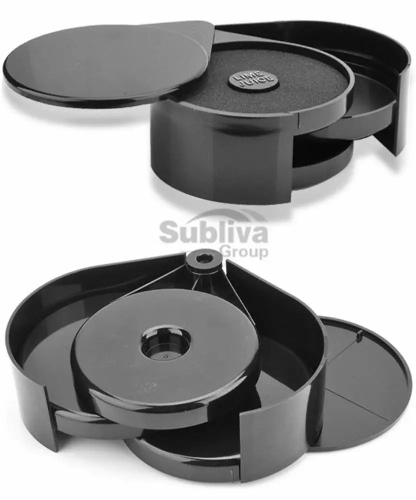 Bar Glass 3-tier Salt Sugar Margarita Cocktail Rimmer For Bartender Bar Tools