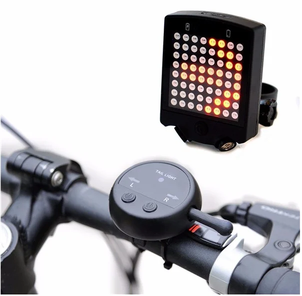 New LED Wireless Remote Control Turn Signal Light of Bicycle and Mountain Bike USB Recharge Rear Light Battery Seatpost Leds