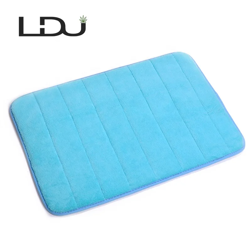 2019 Popular Microfiber Memory Foam Bath Mat with Anti-Skid Bottom for Bathroom
