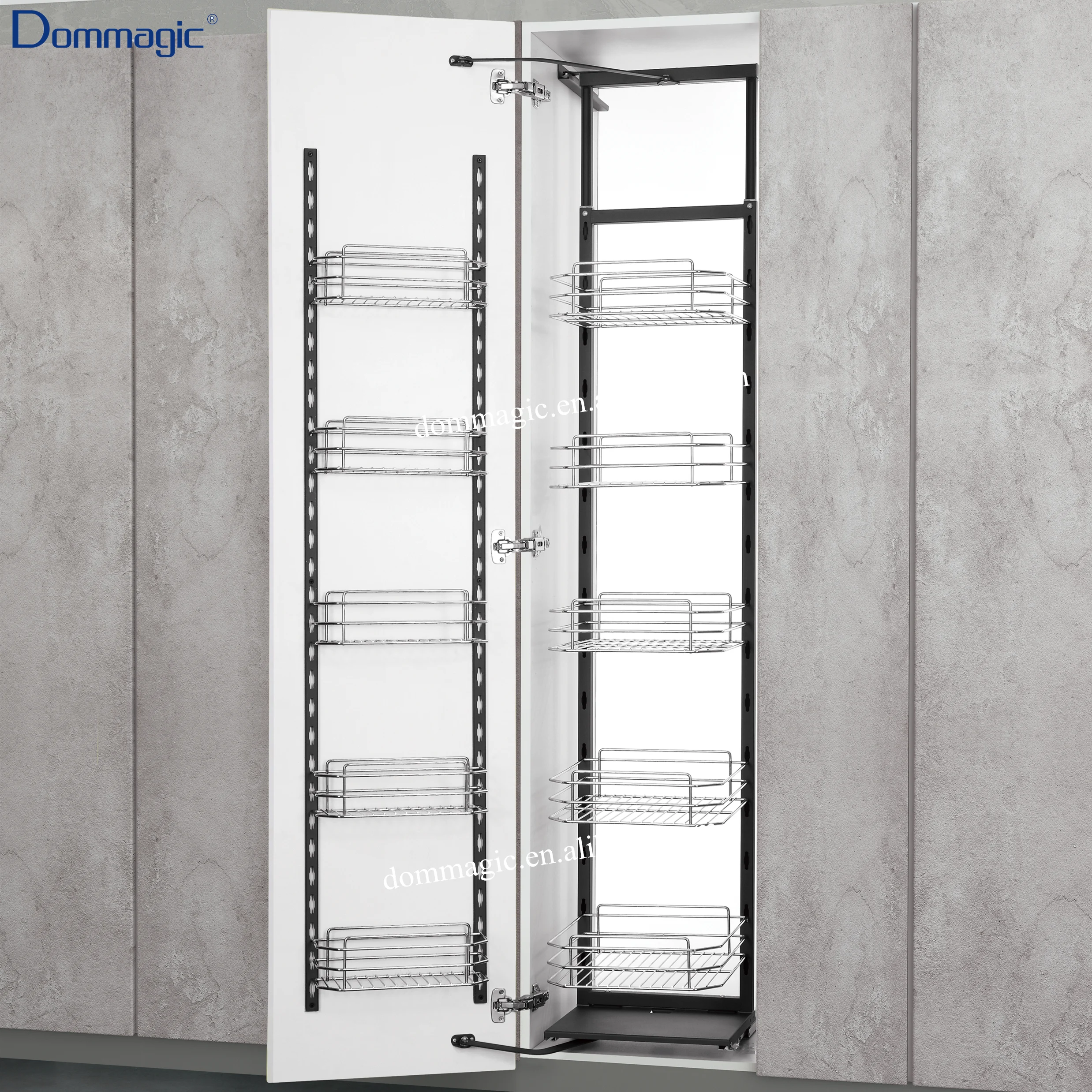 Kitchen Cabinet Pull-out Pantry Unit with Soft-close for Tall Cabinet