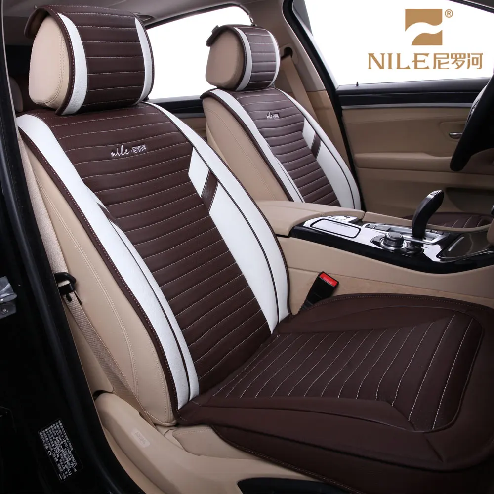 Stylish orange breathable cars seat cushion leather covers for car seat