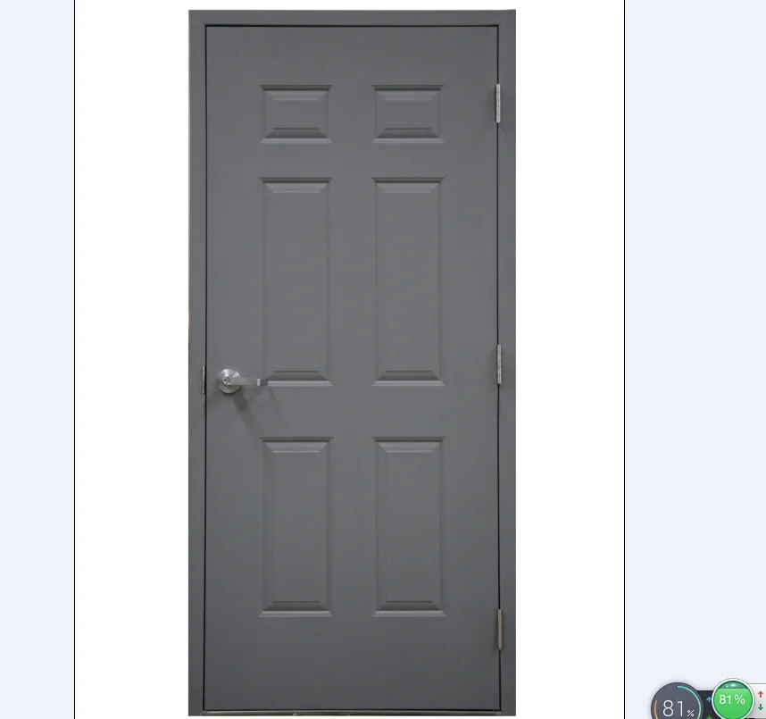 UL WH hollow metal exterior steel fire rated proof resistant doors 2 panel 6 panel door prices