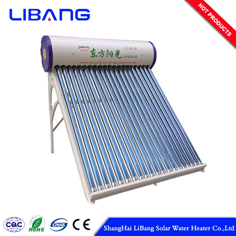 High Tech 100-500 Liters Non-Pressurized Bathroom Home Solar Water Heater System Solar Hot Water Geysers
