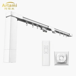 Electric curtain motor wifi diy motorized curtain track with pulley system