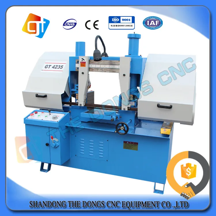 Высокая скорость двойной колонке горизонтальной полосы металла распиловки машины