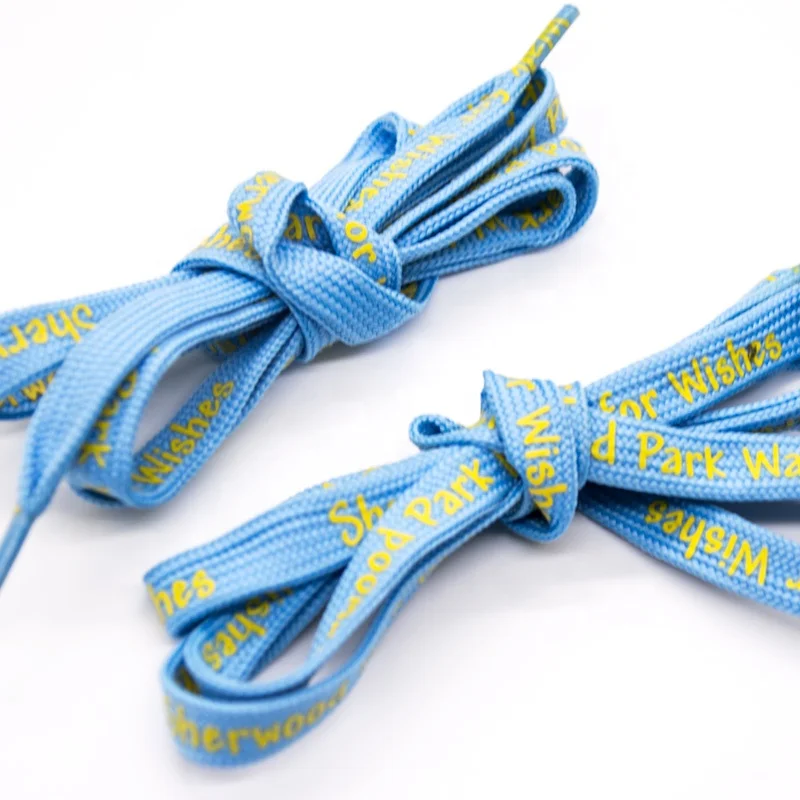 Hot sale customized silk screen  printing design promotional shoe lace