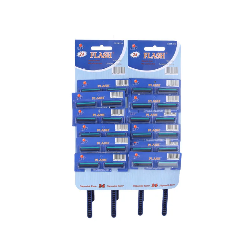 Резиновая ручка R211 с смазочной лентой фиксированное лезвие для бритвы нож на дисплее 24 висячих