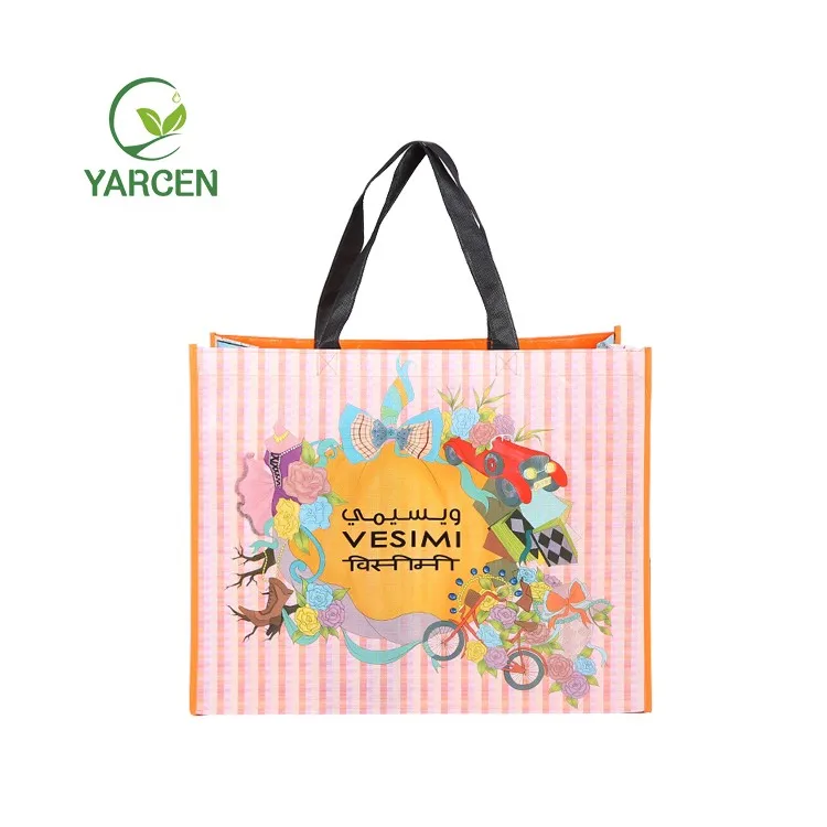 Custom logo christmas laminated non-woven bag high quality