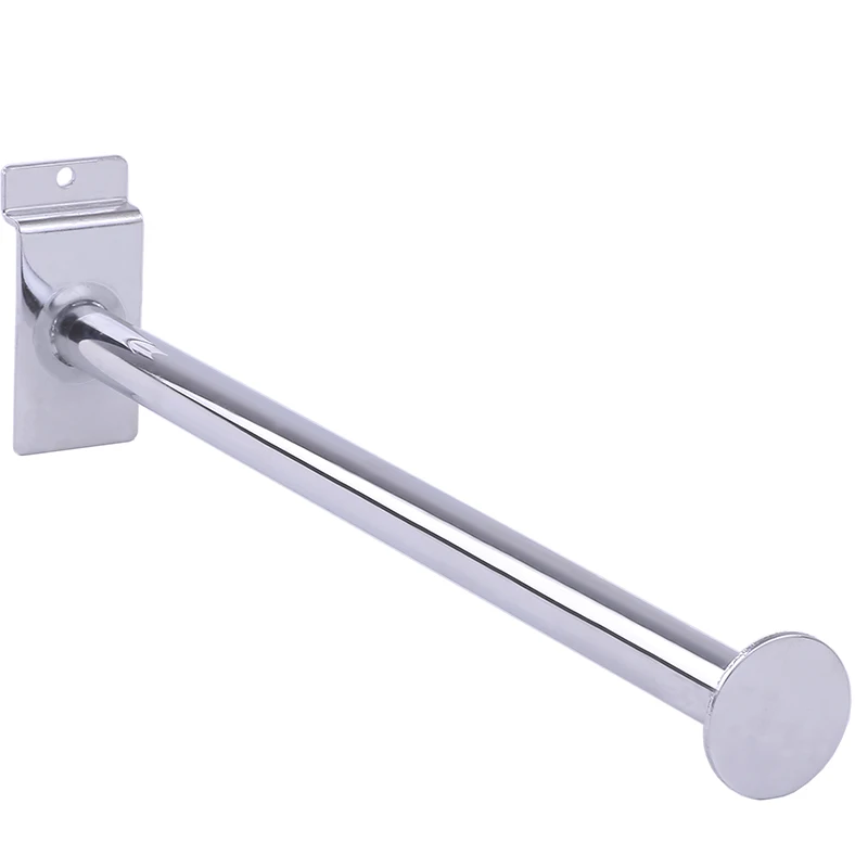 Fast delivery circular pipe metal bra hanger hanging slat board plate slatwall hooks for bra clothes showing