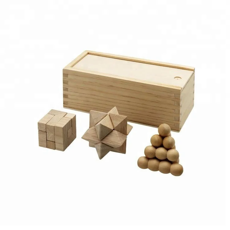 
Wooden Puzzle Set,Intelligent Toys For Adult,Iq Puzzle 3D Wooden Puzzle Cube 