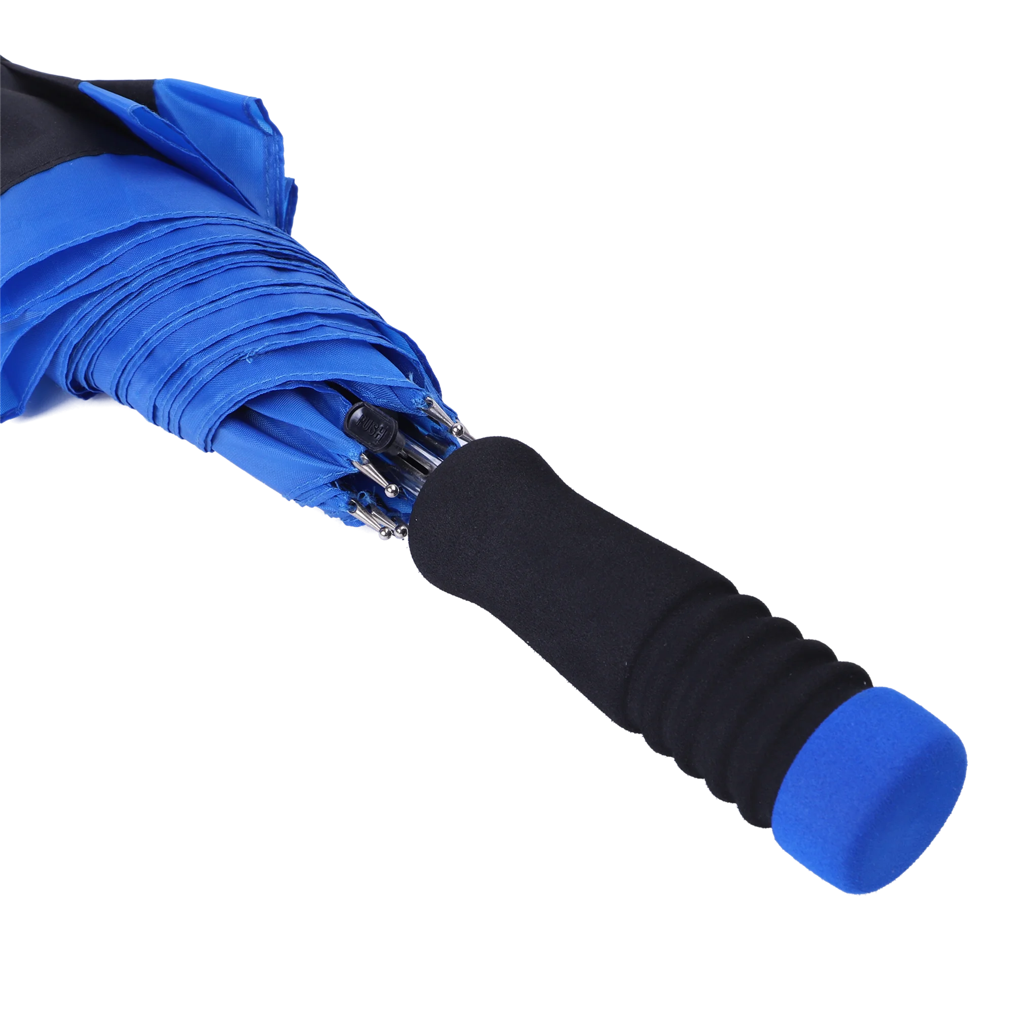 High Quality Rain Proof23 inches Auto Open Black Blue Color Straight Custom Made EVA Handle Stick Golf Umbrella
