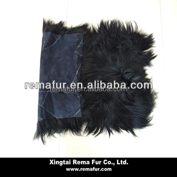 China factory wholesale straight Long Hair Sheep and Goat Skin Plate in 15 cm up