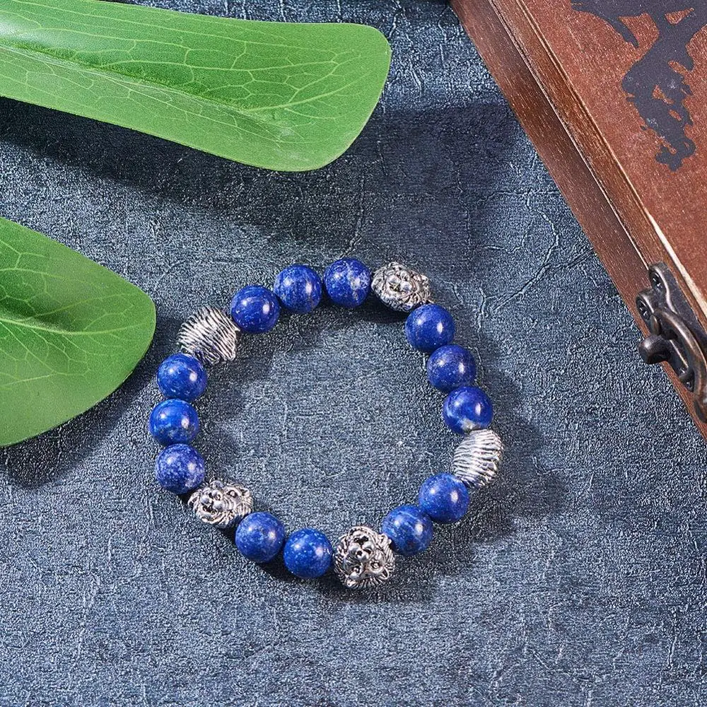 Alloy Lion Head Beads Connector Charm Beads for Bracelet Necklace Earrings Jewelry Making Crafts