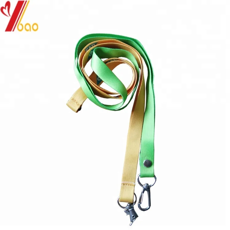 
wholesale custom solid green lanyard with buckle print satin ribbon colorful neck lanyard for card holder cell phone lanyard 