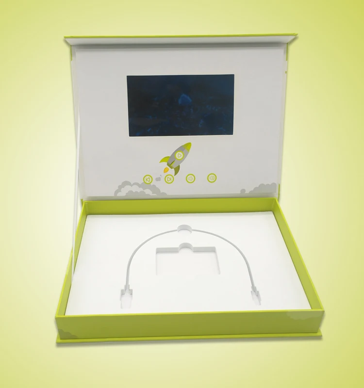 New Customized Wedding  Video Sound Box Invitation Card  box with screen