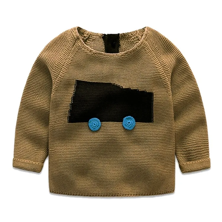 
Factory OEM Popular cotton knitting intarsia baby boy hand embroidery designs child sweater 